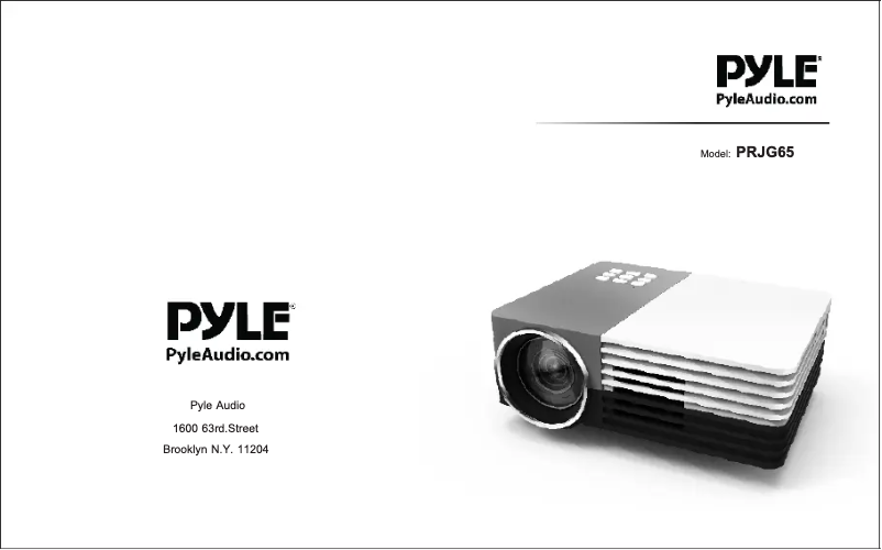 Page n°1 - Manuel utilisateur Pyle PRJG65