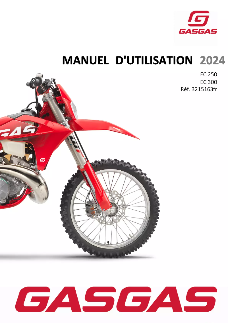 Image de la première page du manuel de l'appareil EC 250 (2024)