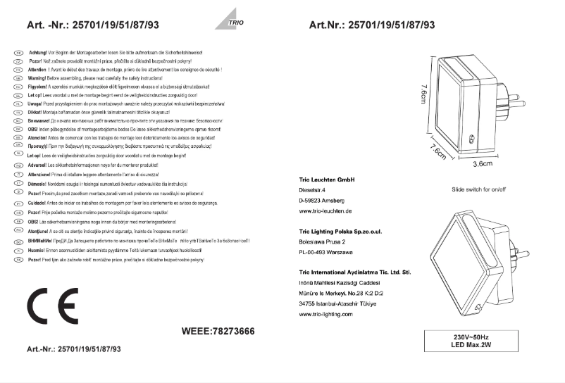 Image de la première page du manuel de l'appareil Foxi 25793