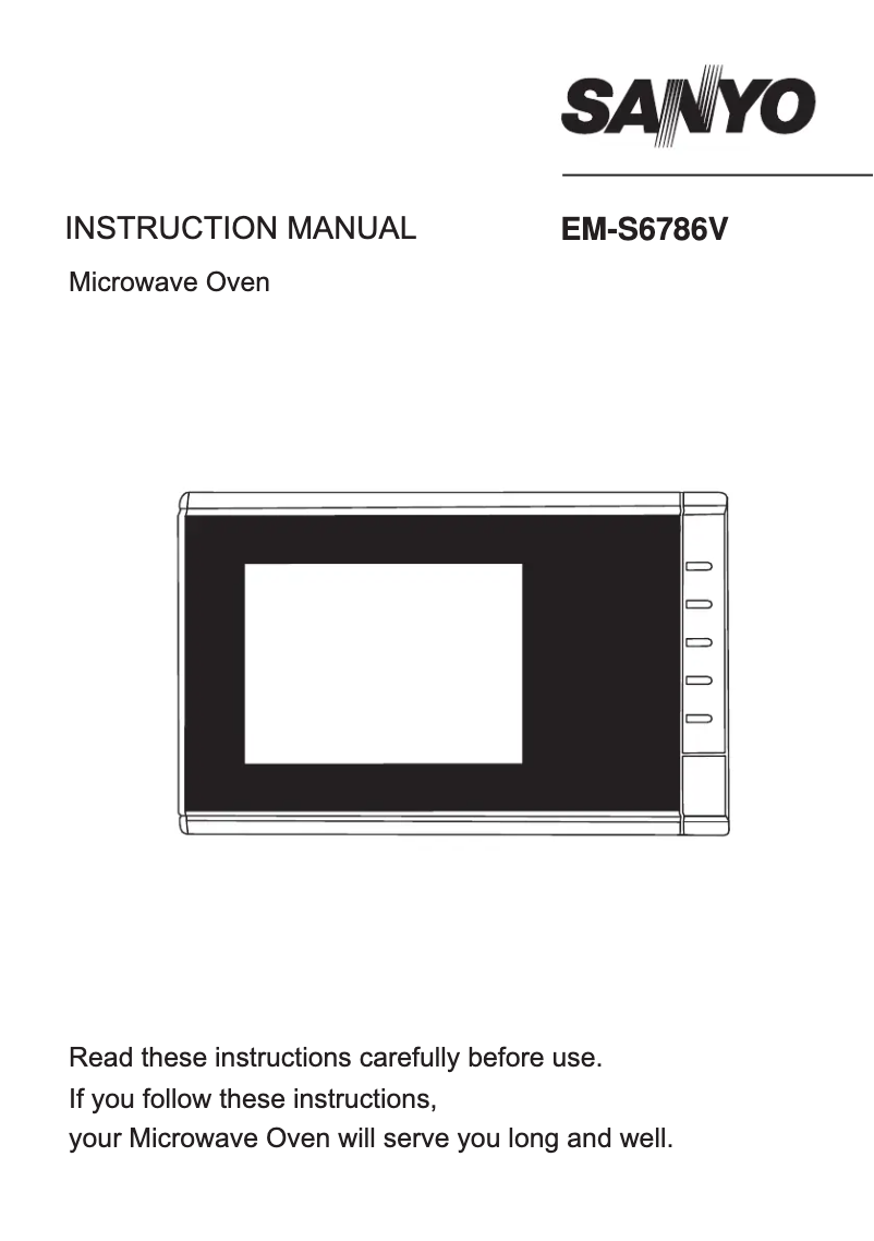 Page n°1 - Manuel utilisateur Sanyo EM-S6786V