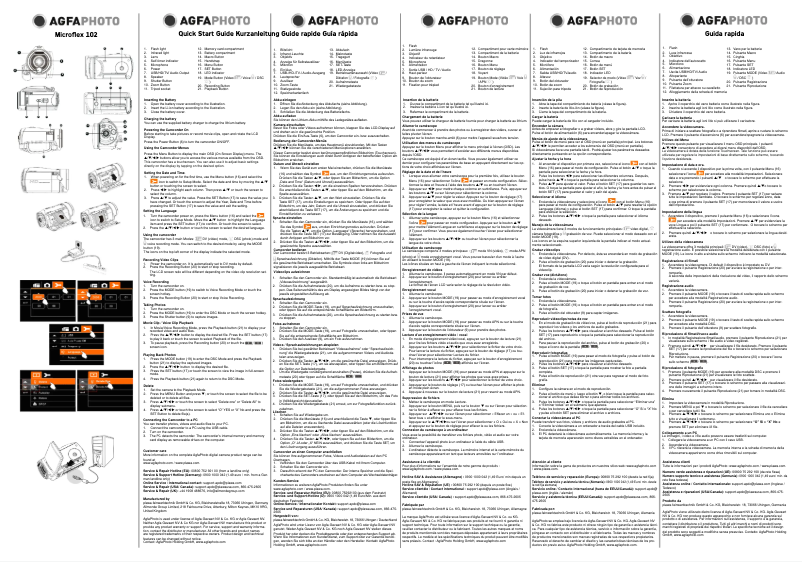 Page n°1 - Guide de démarrage rapide Agfa Microflex 102
