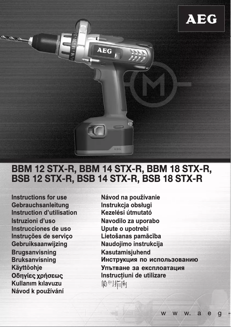Page n°1 - Manuel utilisateur AEG BBM 14 STX-R
