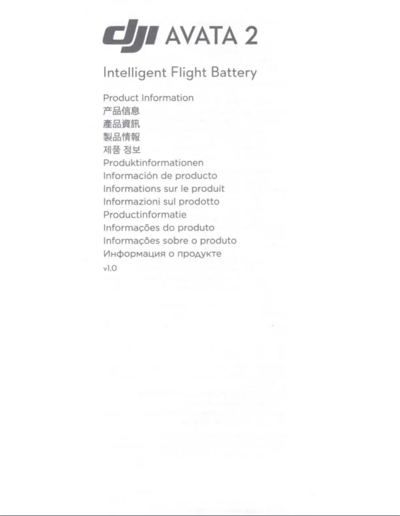 Page n°1 - Manuel utilisateur DJI Avata 2 Intelligent Flight Battery
