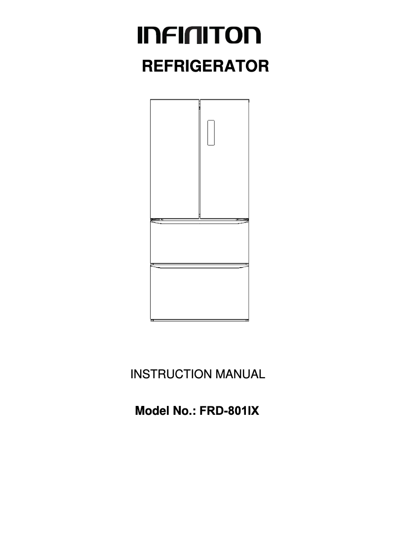 Page n°1 - Manuel utilisateur Infiniton FRD-801 IX