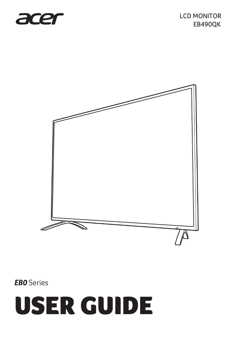 Página 1 del manual Guía de inicio rápido Acer EB490QK