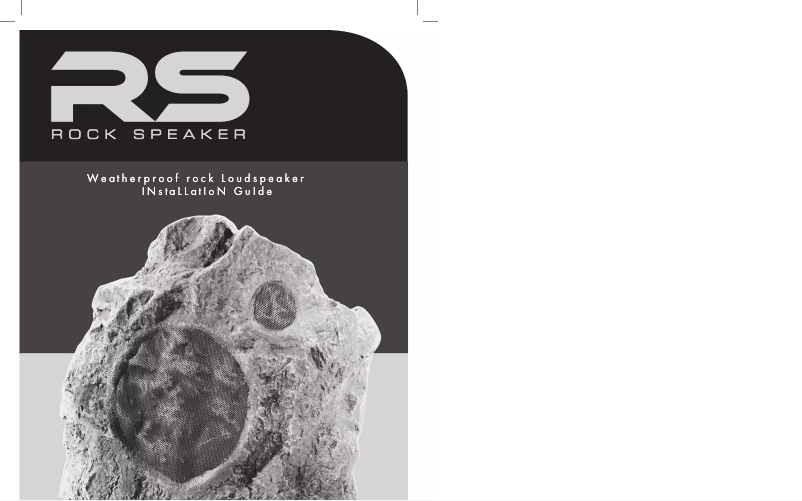 Page 1 de la notice Manuel utilisateur Niles Rock RS6Si Coral Pro