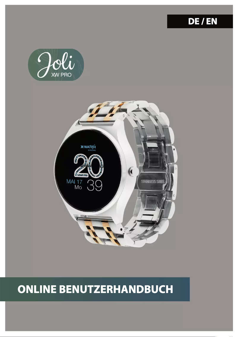 Page 1 de la notice Manuel utilisateur X-WATCH Joli XW PRO