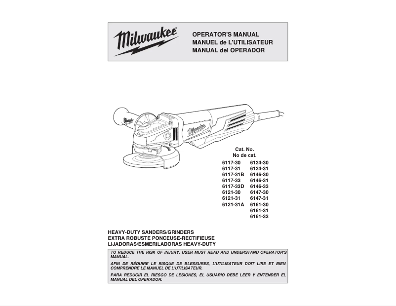 Page n°1 - Manuel utilisateur Milwaukee 6147-830