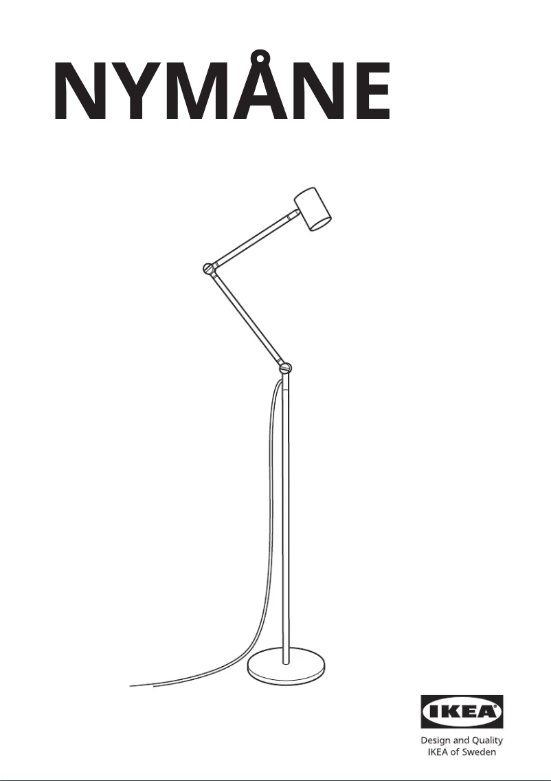 Page 1 de la notice Manuel utilisateur Ikea NYMÅNE 504.291.98