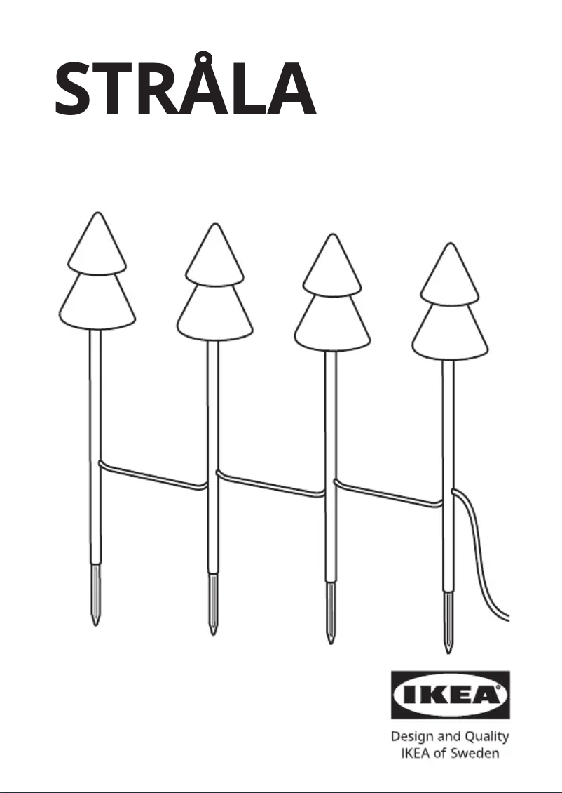 Page 1 de la notice Manuel utilisateur Ikea STRÅLA 805.825.13