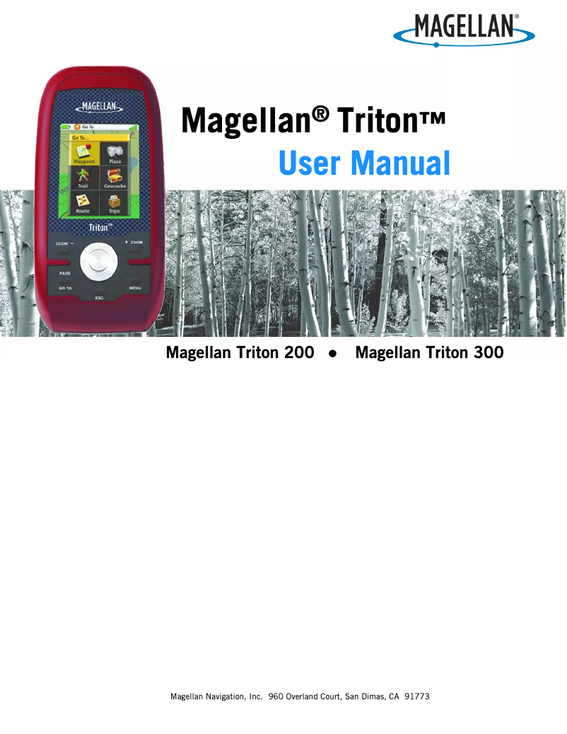 Image de la première page du manuel de l'appareil Triton 200