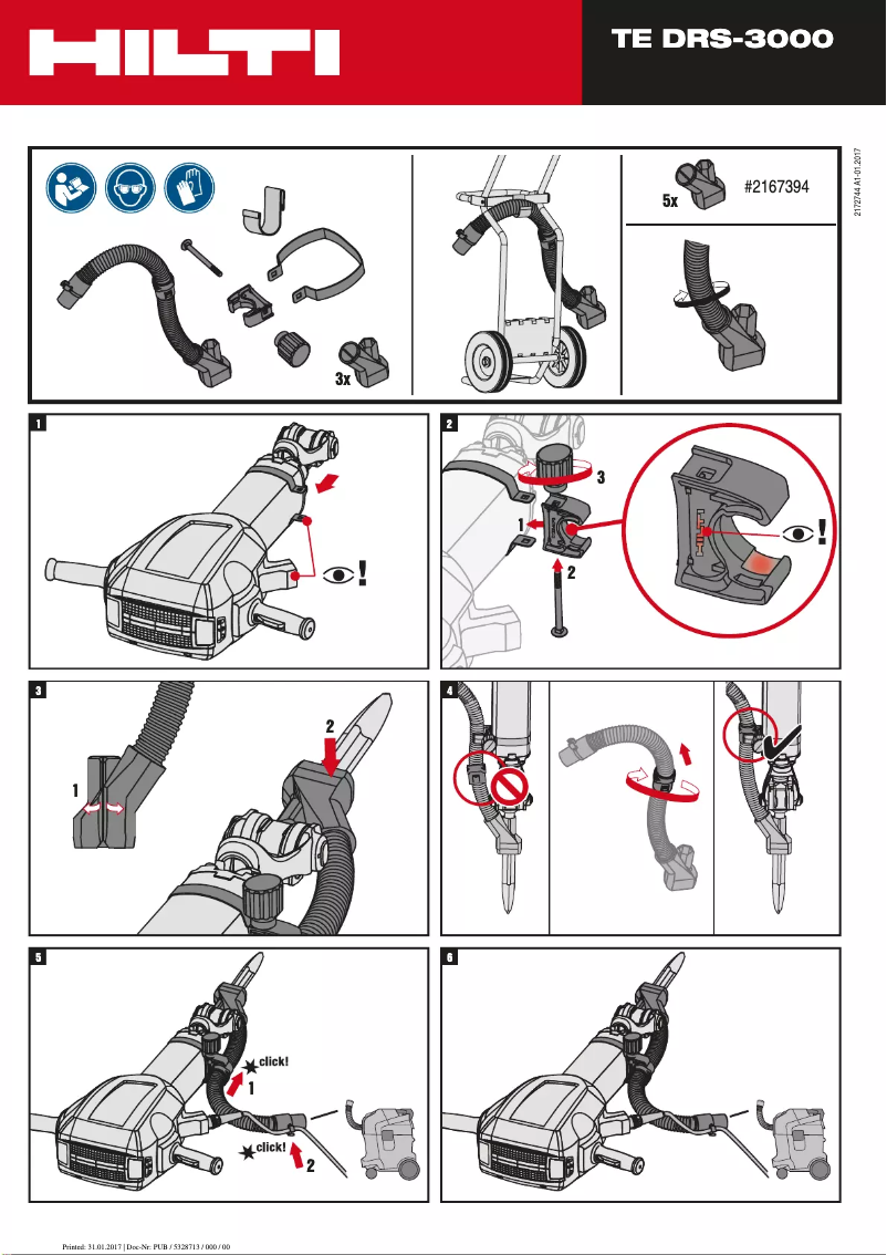Page n°1 - Instructions / montage Hilti TE 3000 AVR