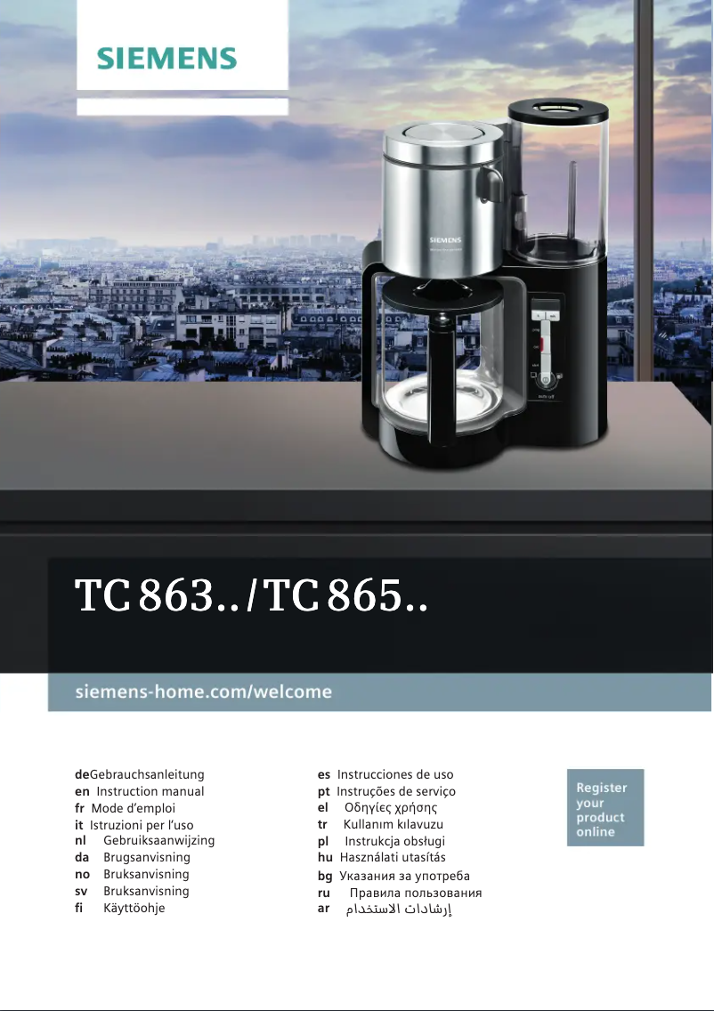 Page n°1 - Manuel utilisateur Siemens TC86504