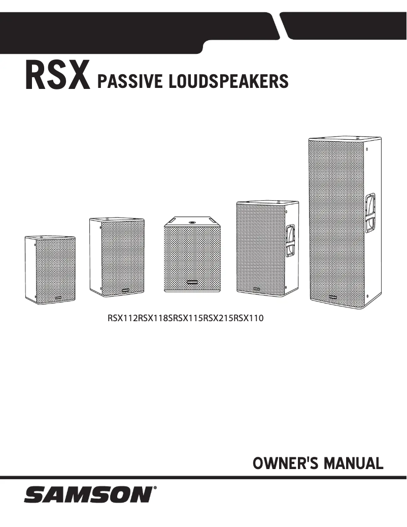 Page 1 de la notice Manuel utilisateur Samson RSX112