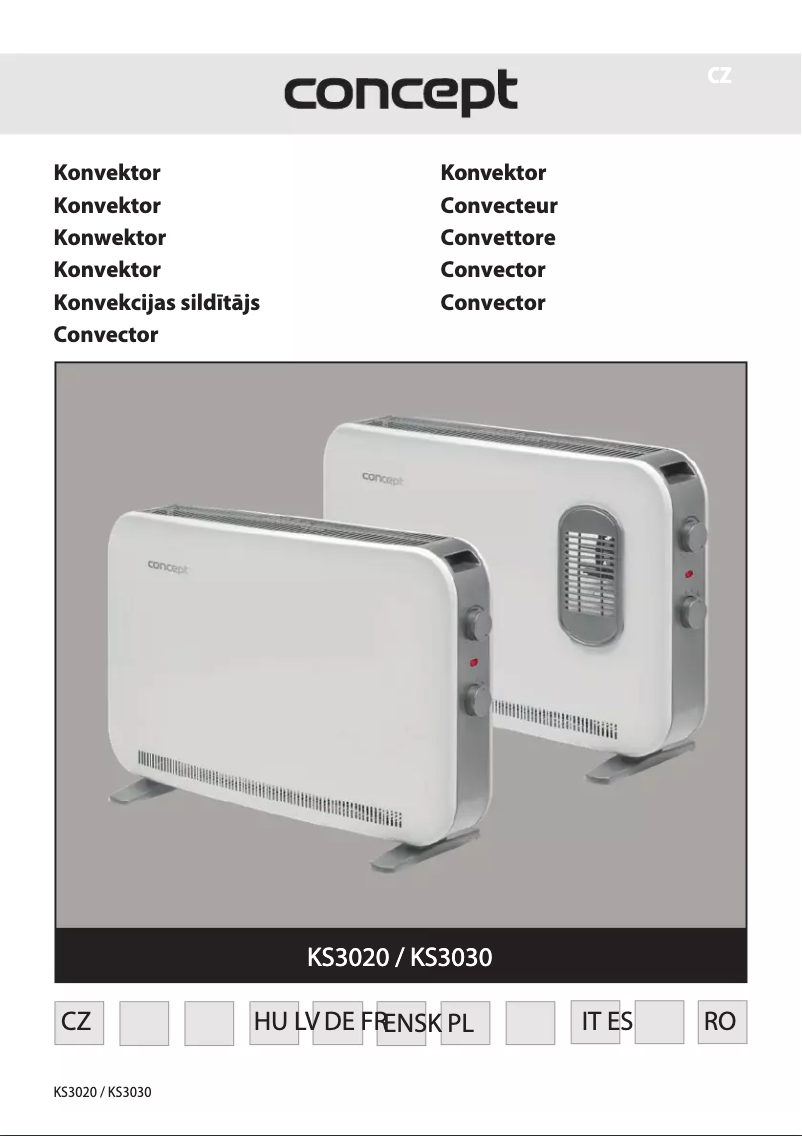 Page 1 de la notice Manuel utilisateur Concept KS3030