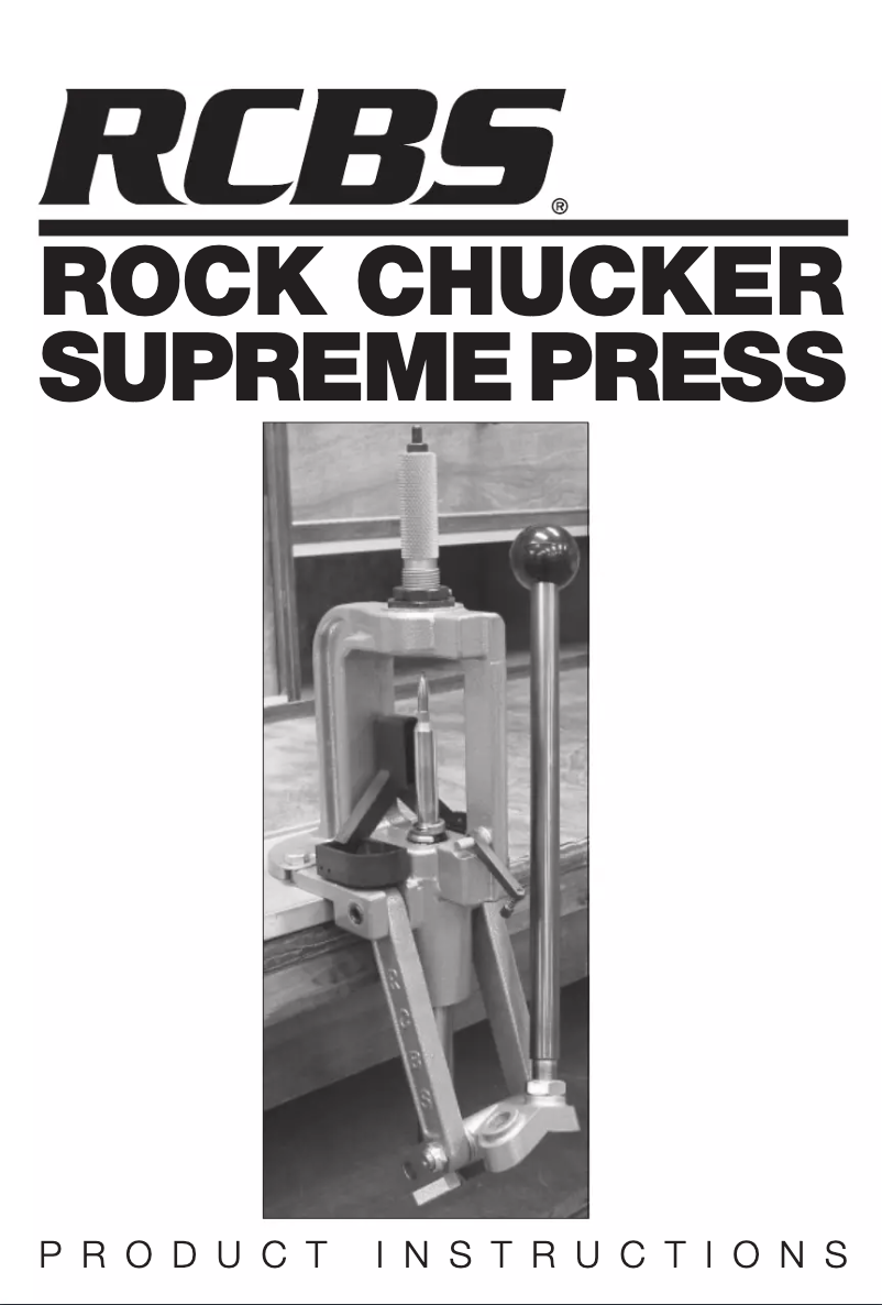 Page n°1 - Manuel utilisateur RCBS Rock Chucker Supreme