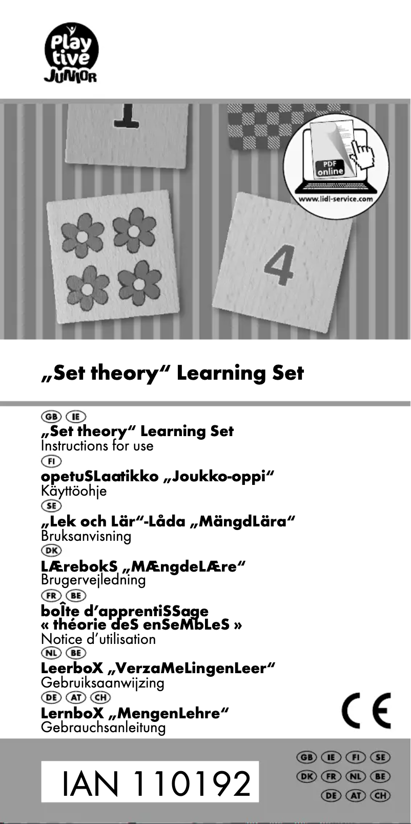 Page 1 de la notice Manuel utilisateur Playtive IAN 110192