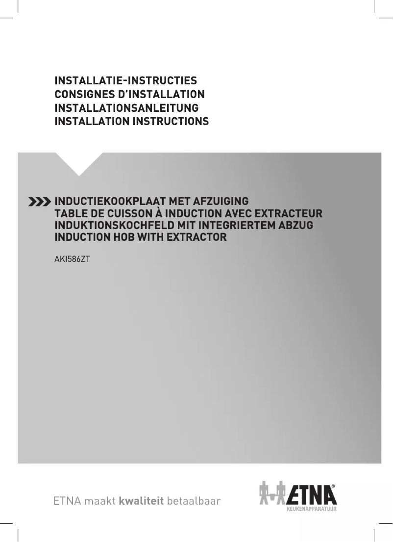 Page n°1 - Guide d'installation Etna AKI586ZT