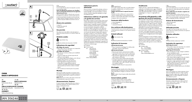 Page 1 de la notice Manuel utilisateur Zoofari IAN 306246