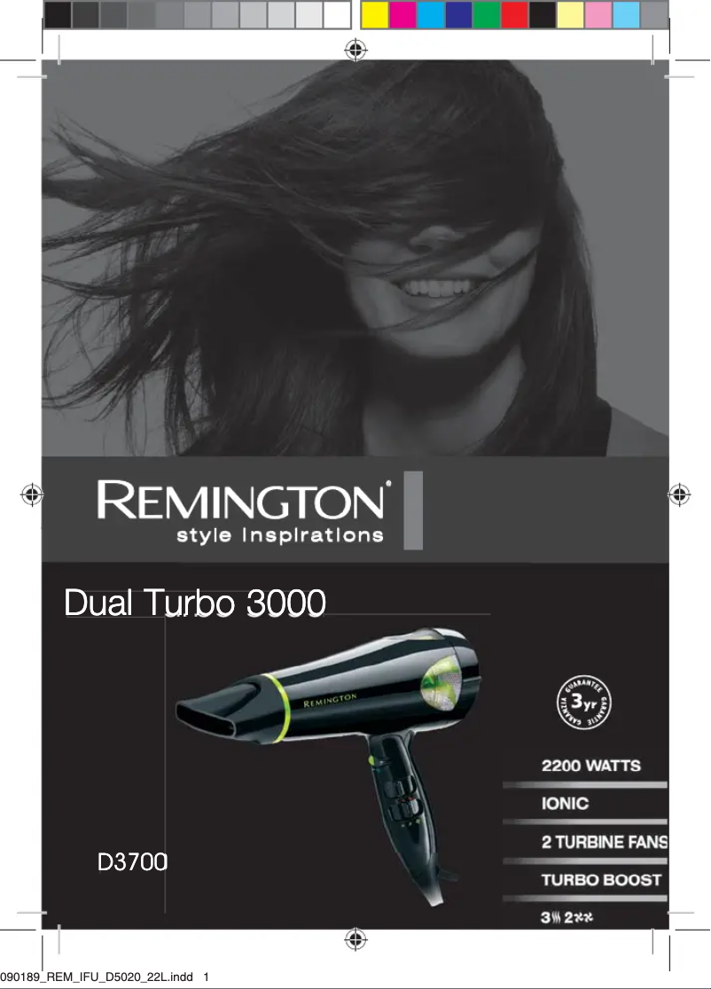 Page n°1 - Manuel utilisateur Remington D3700