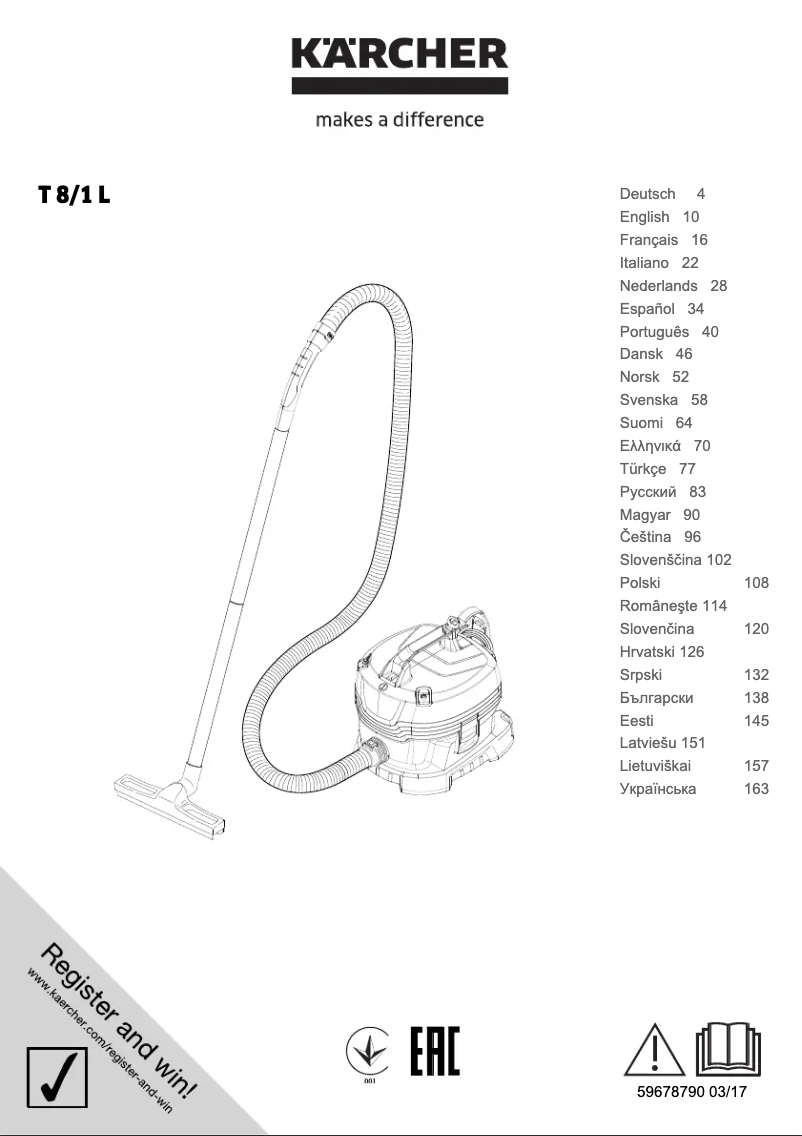 Image de la première page du manuel de l'appareil T 8/1 L