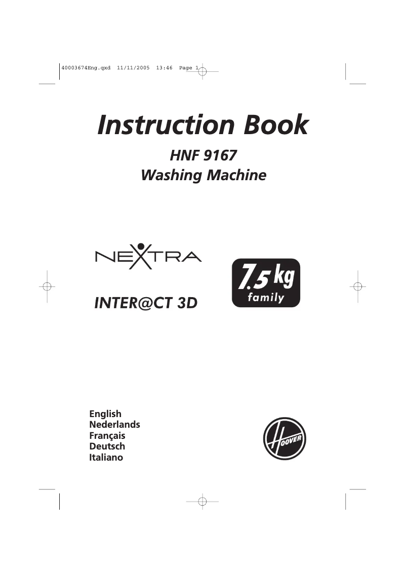 Page n°1 - Manuel utilisateur Hoover HNF 9167ZS-80