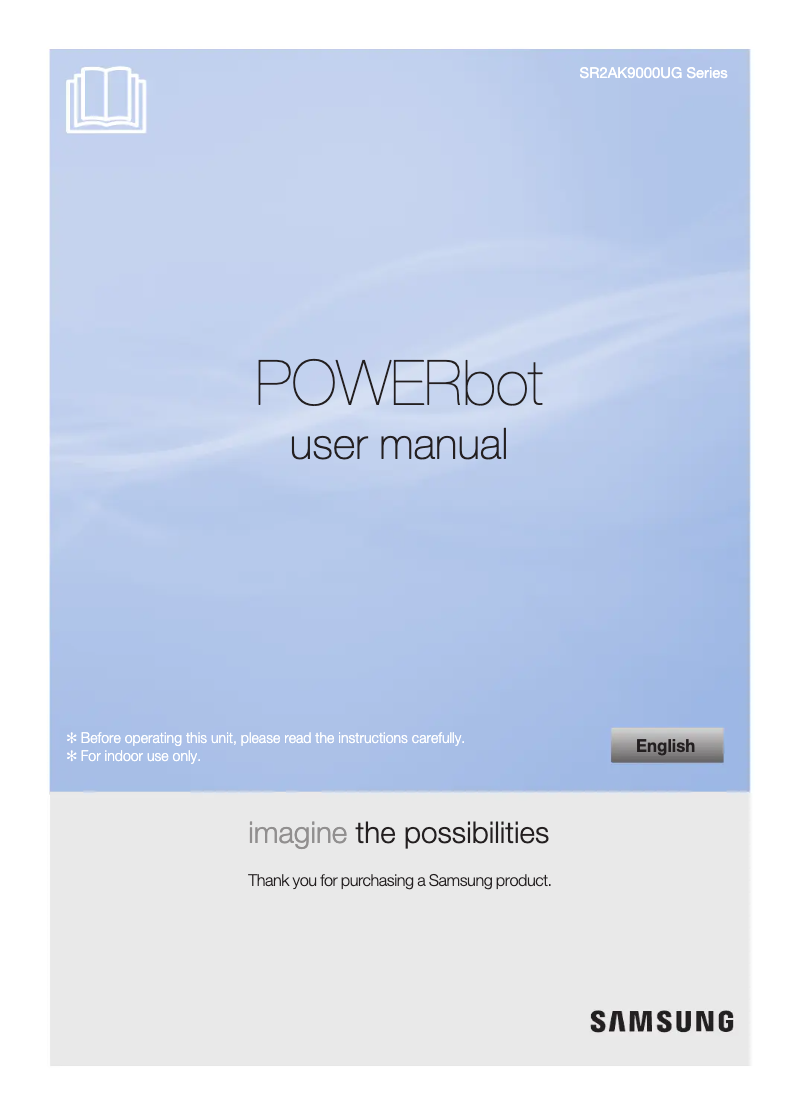 Image de la première page du manuel de l'appareil POWERbot VR2AK9000UG