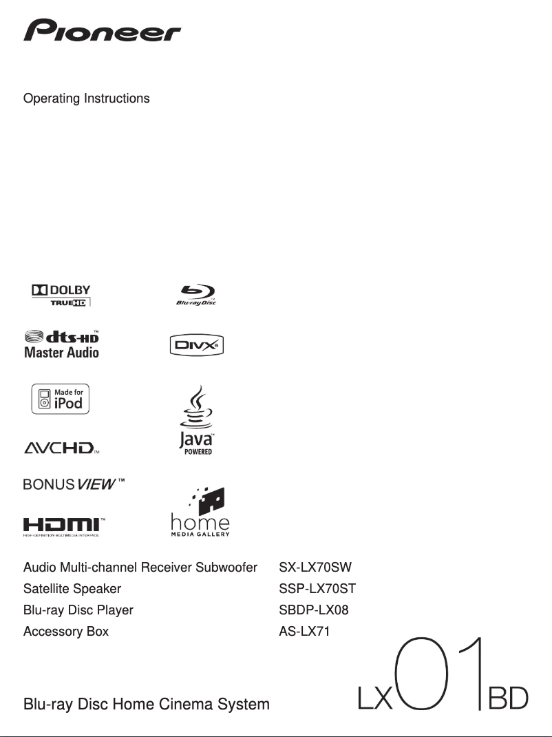 Image de la première page du manuel de l'appareil LX01BD