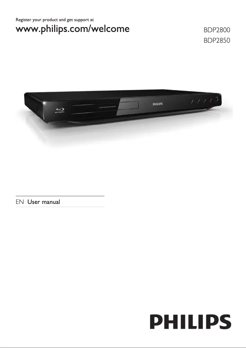 Page n°1 - Manuel utilisateur Philips BDP2800