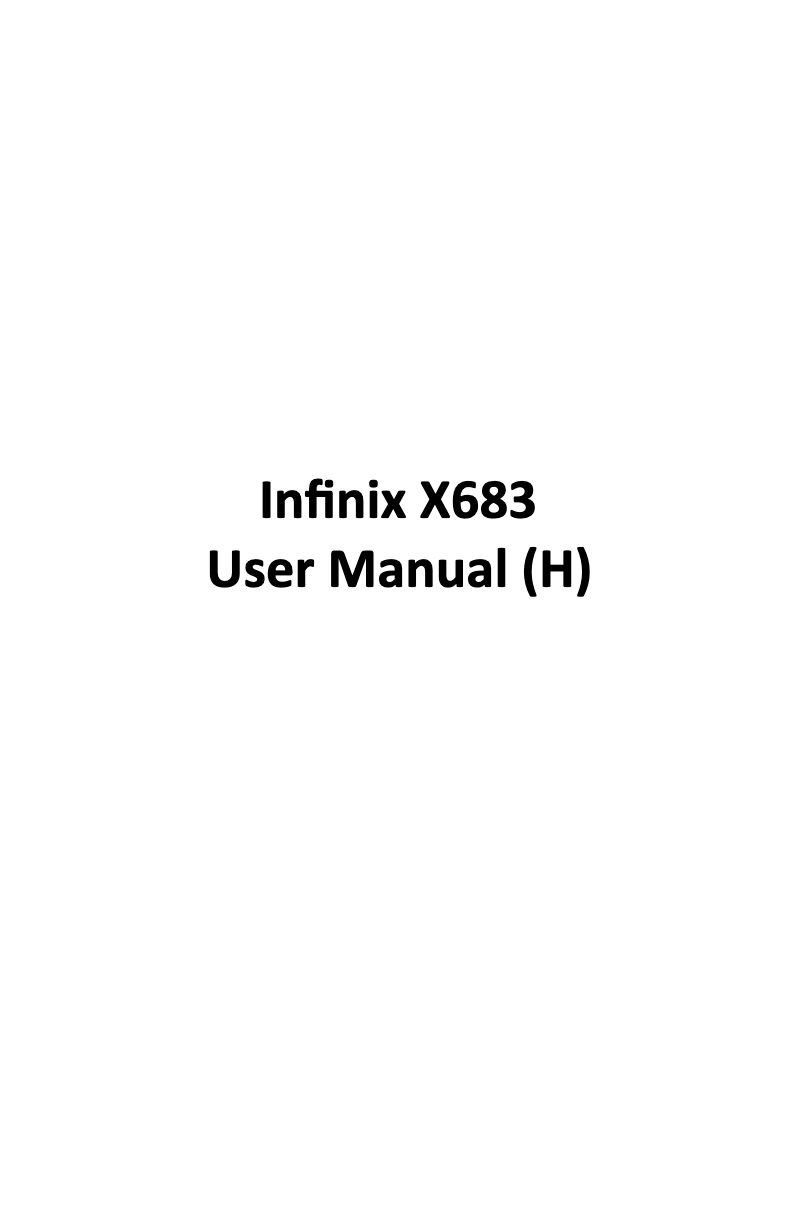 Page n°1 - Manuel utilisateur Infinix X683