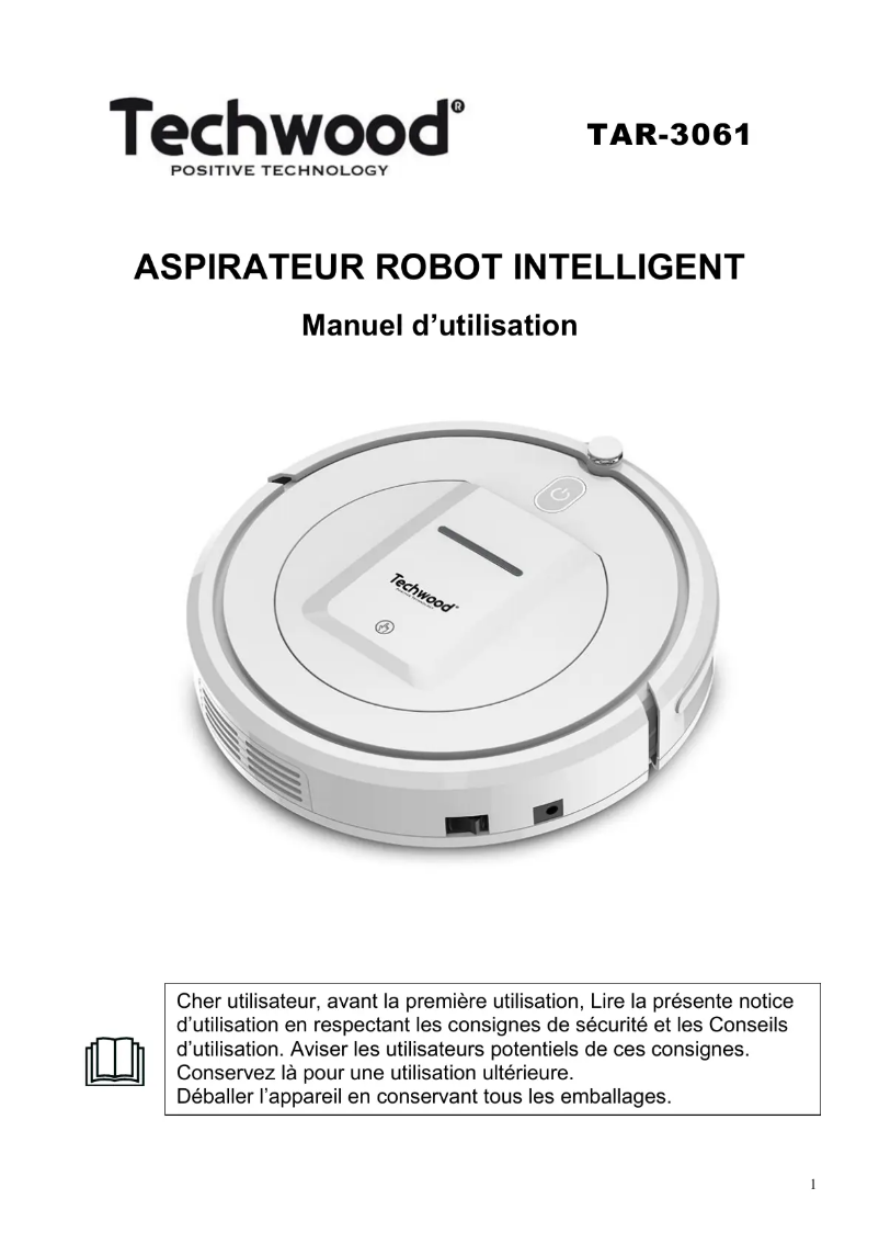 Page n°1 - Manuel utilisateur Techwood TAR-3061