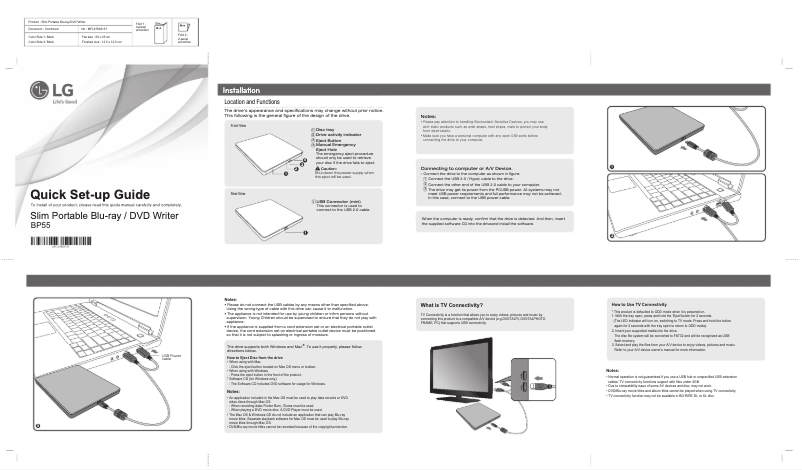 Image de la première page du manuel de l'appareil BP55EB40