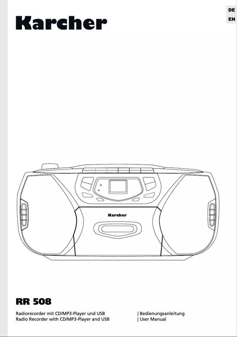 Page n°1 - Manuel utilisateur Karcher Audio RR 508