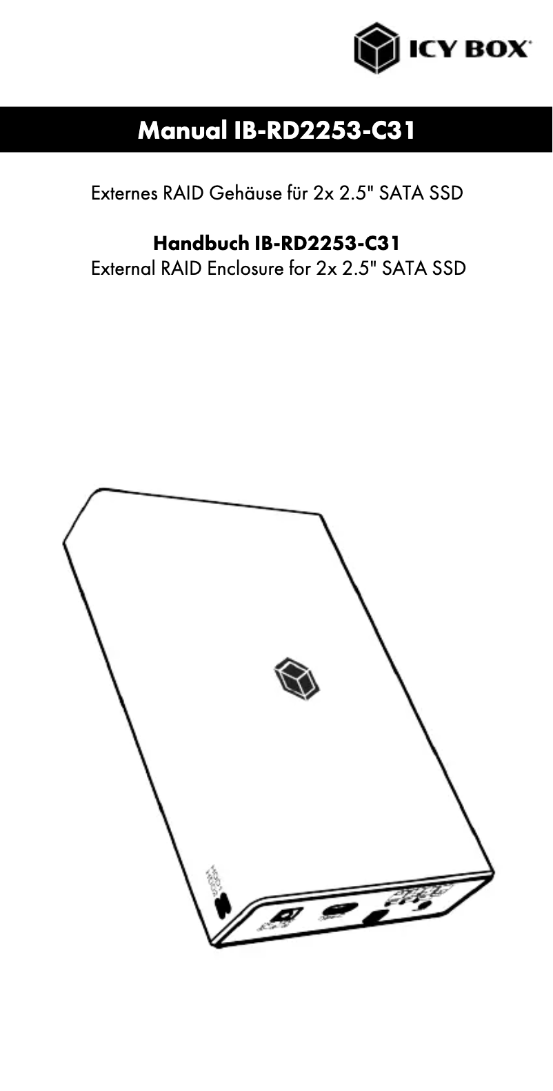 Page 1 de la notice Manuel utilisateur Icy Box IB-RD2253-C31