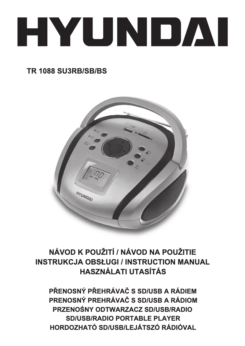 Página 1 del manual Manual de usuario Hyundai TR 1088 SU3RB