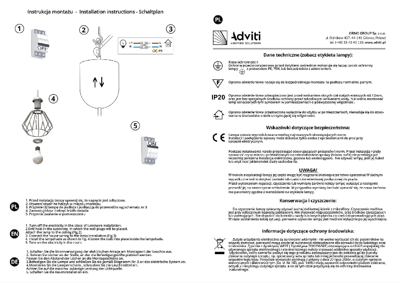 Image de la première page du manuel de l'appareil AD-LD-6263BE27M