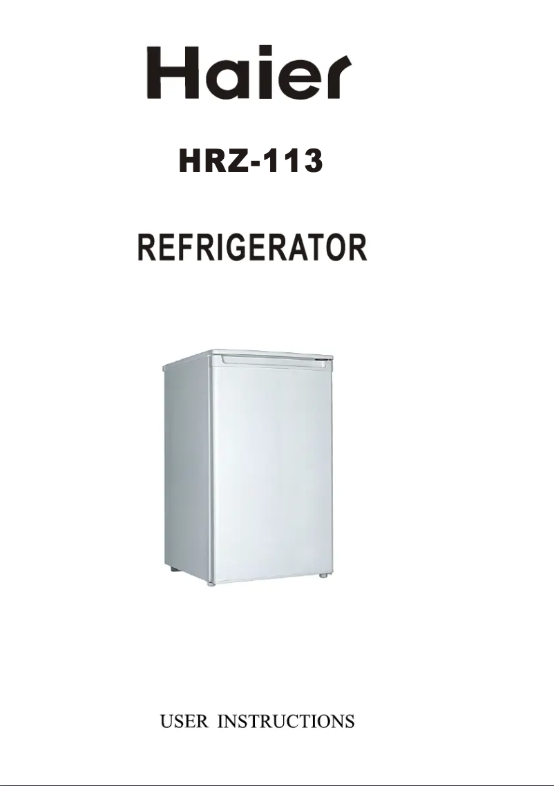 Image de la première page du manuel de l'appareil HRZ-113