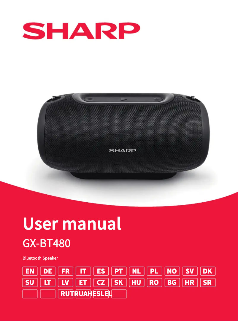 Page 1 de la notice Manuel utilisateur Sharp GX-BT480