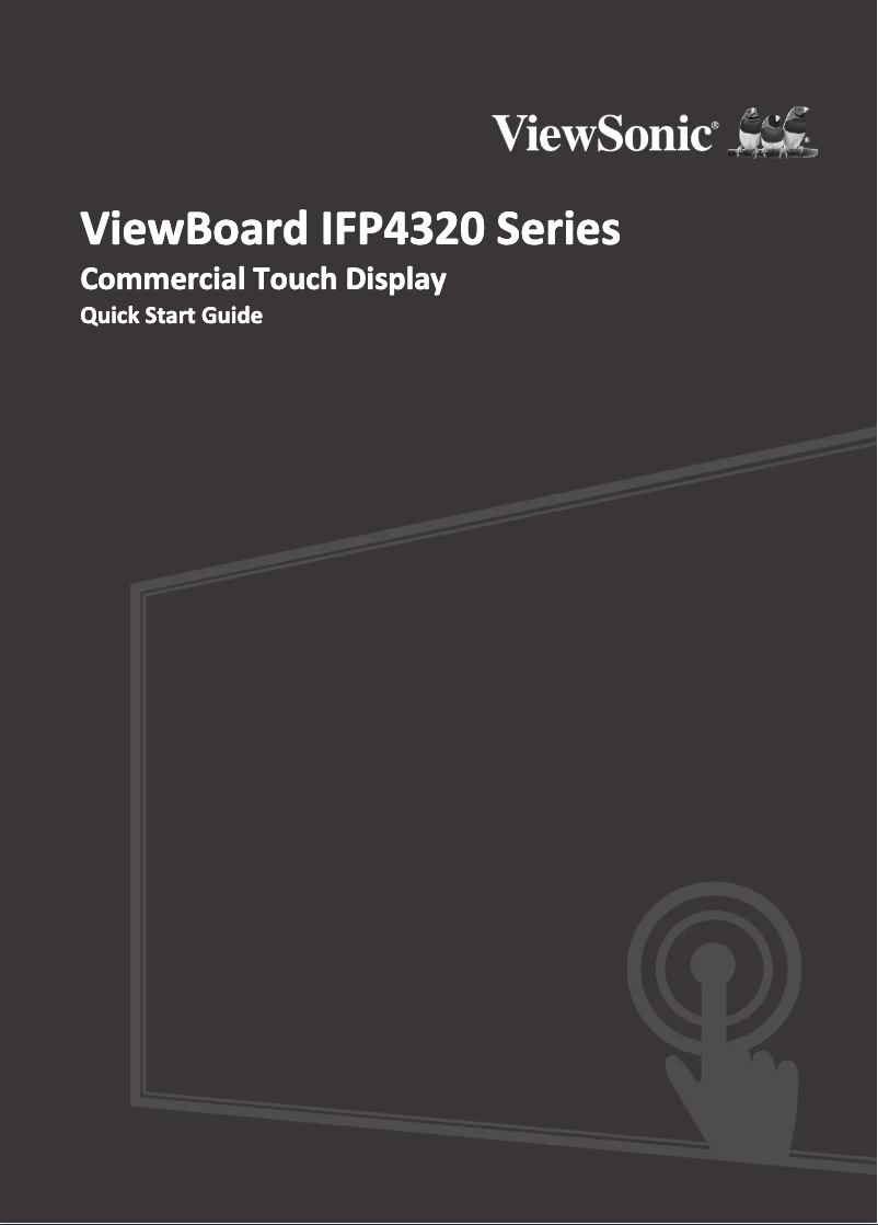 Page 1 de la notice Fiche technique Viewsonic IFP4320