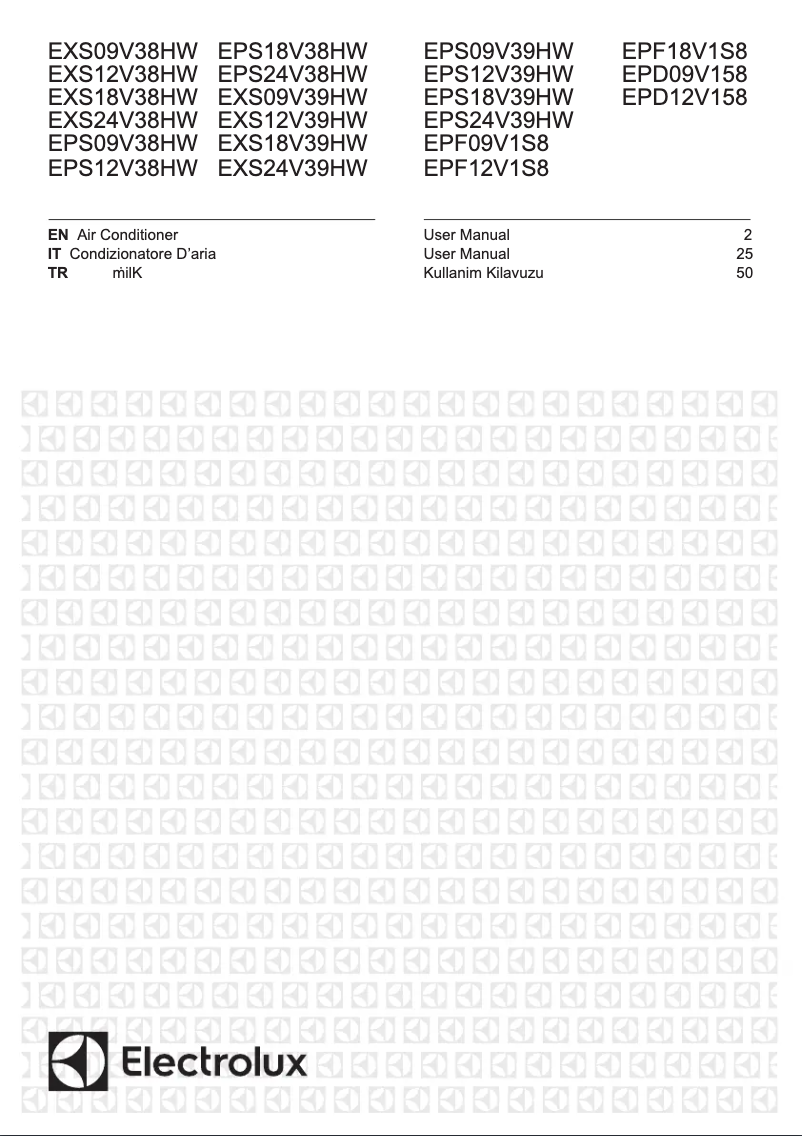 Page n°1 - Manuel utilisateur Electrolux EPS09V39HWI
