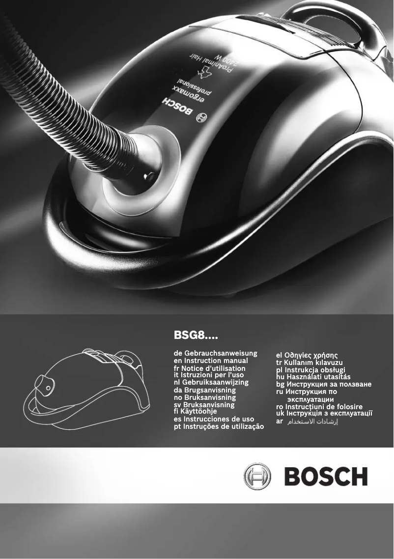 Page n°1 - Manuel utilisateur Bosch BSG82425N