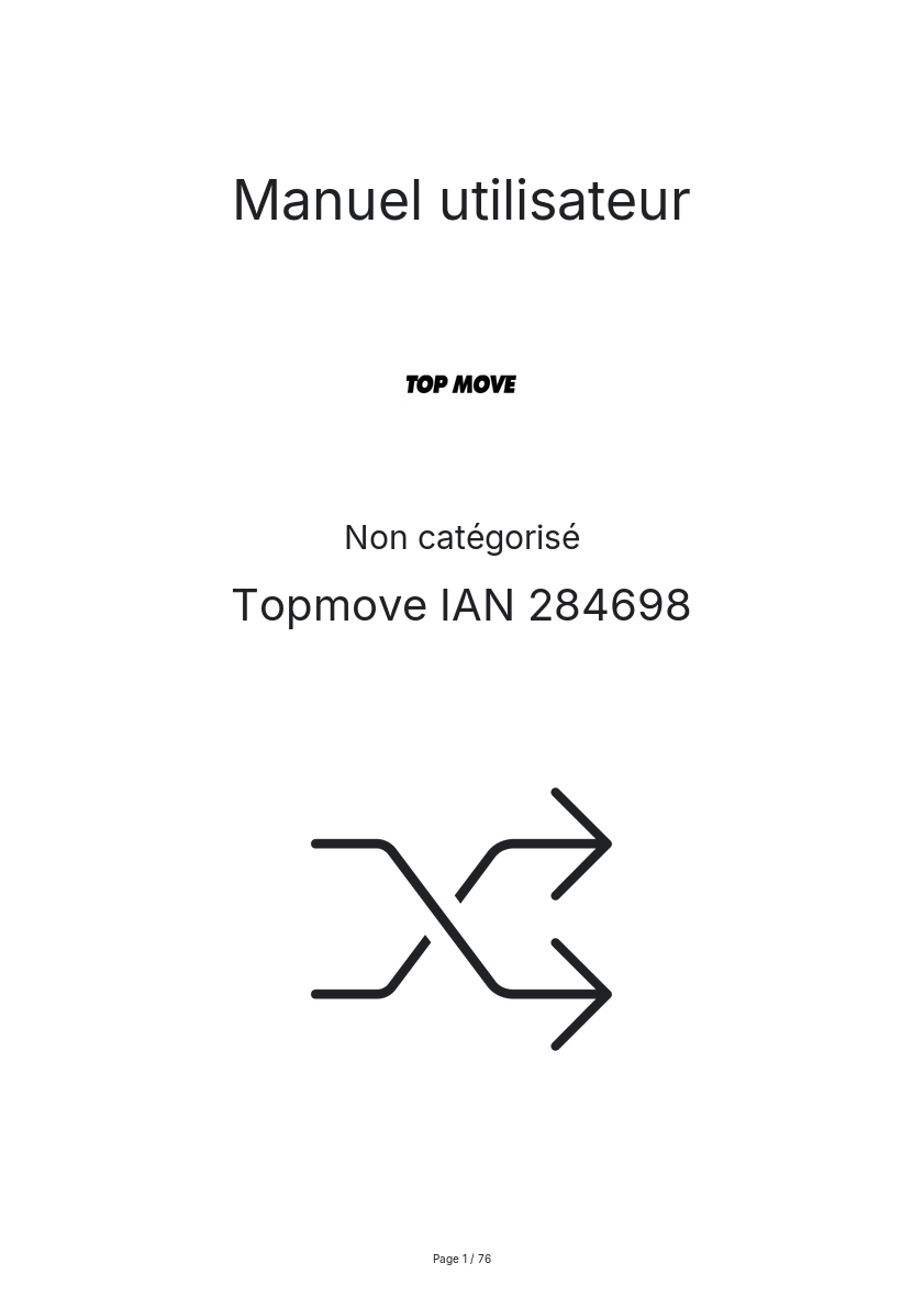 Page n°1 - Manuel utilisateur Topmove IAN 284698