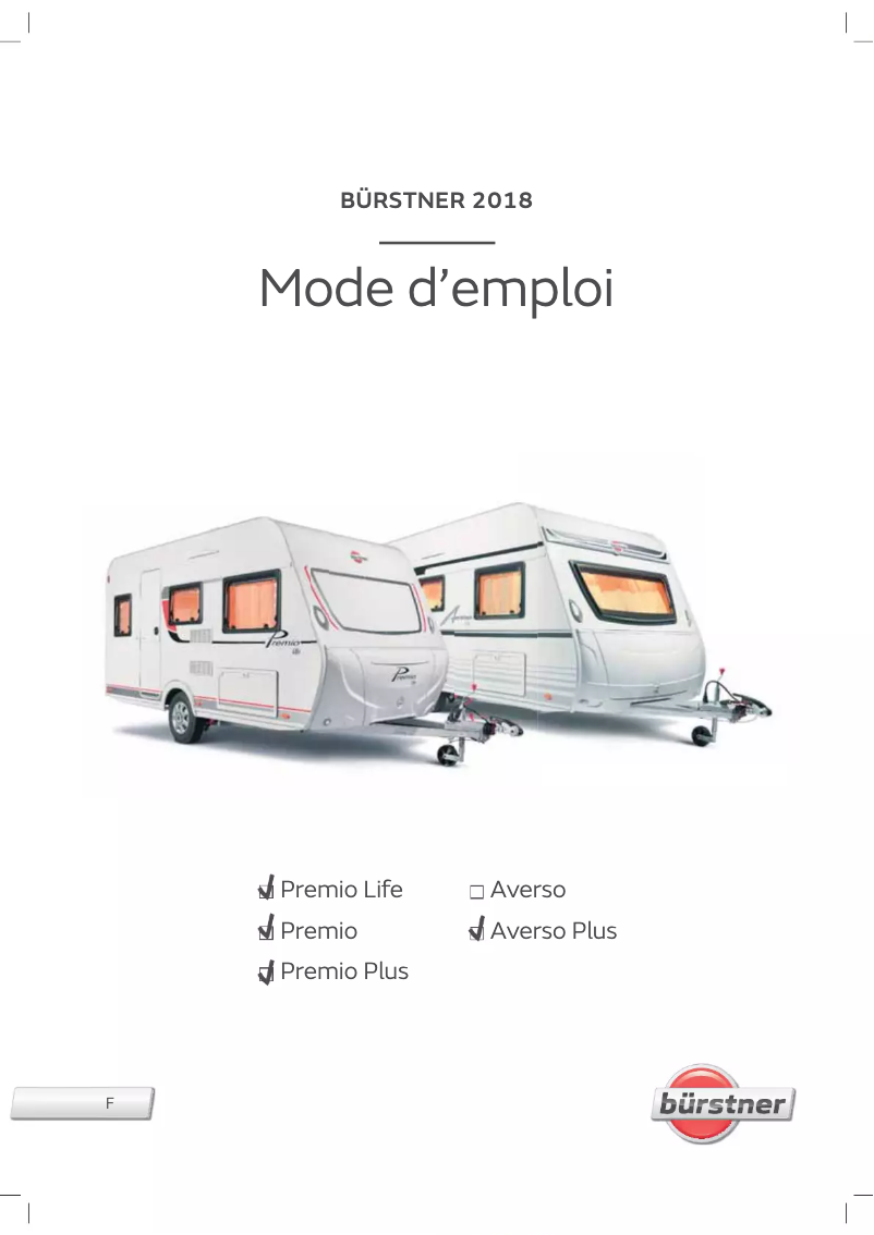 Image de la première page du manuel de l'appareil Premio Life (2018)