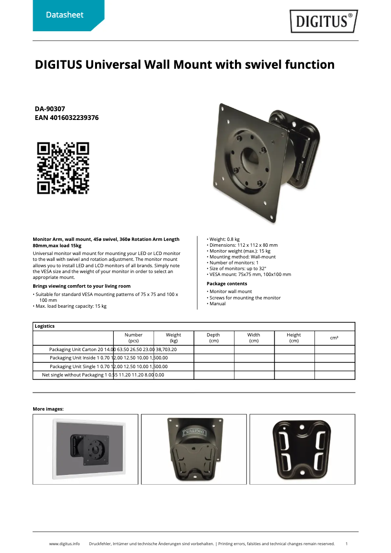 Image de la première page du manuel de l'appareil DA-90307