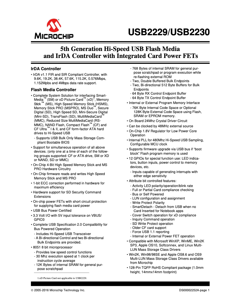 Image de la première page du manuel de l'appareil USB2230