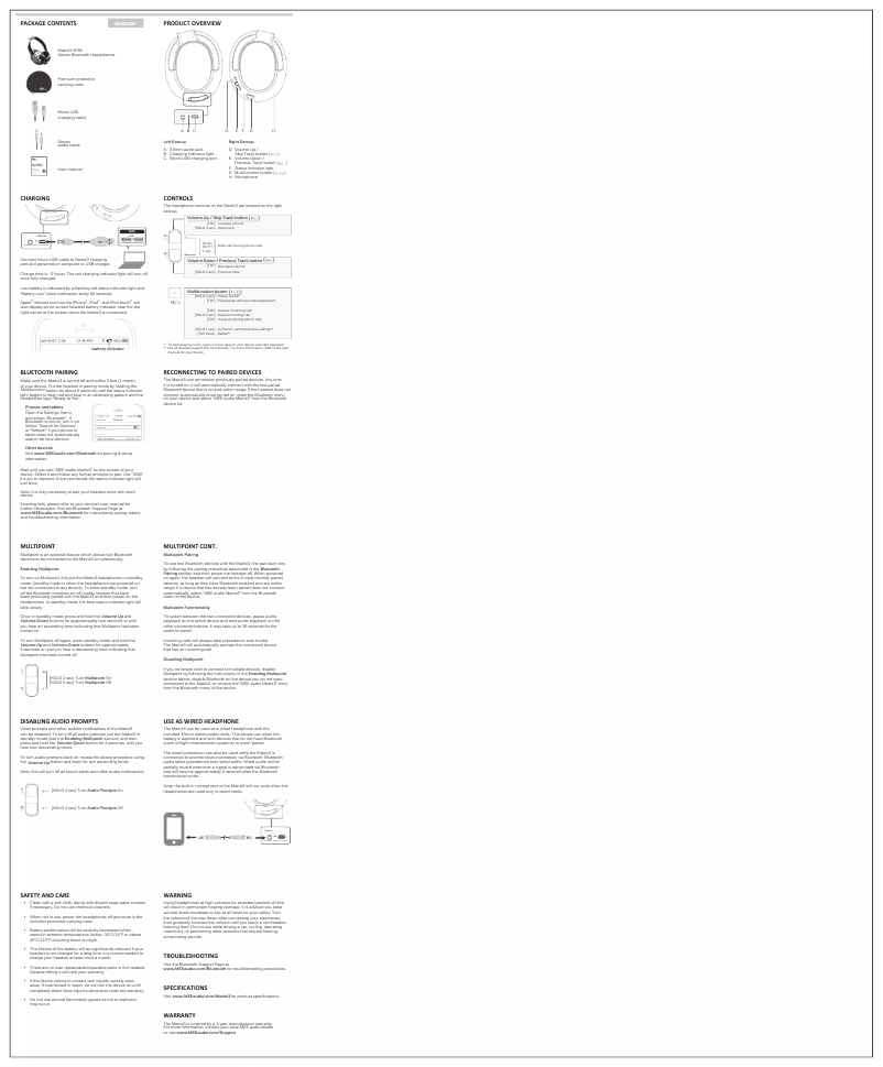 Page n°1 - Manuel utilisateur MEE audio Matrix 3 AF68