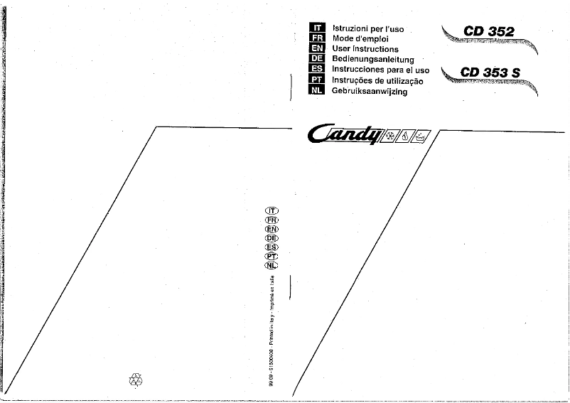 Page 1 de la notice Manuel utilisateur Candy LS CD 352