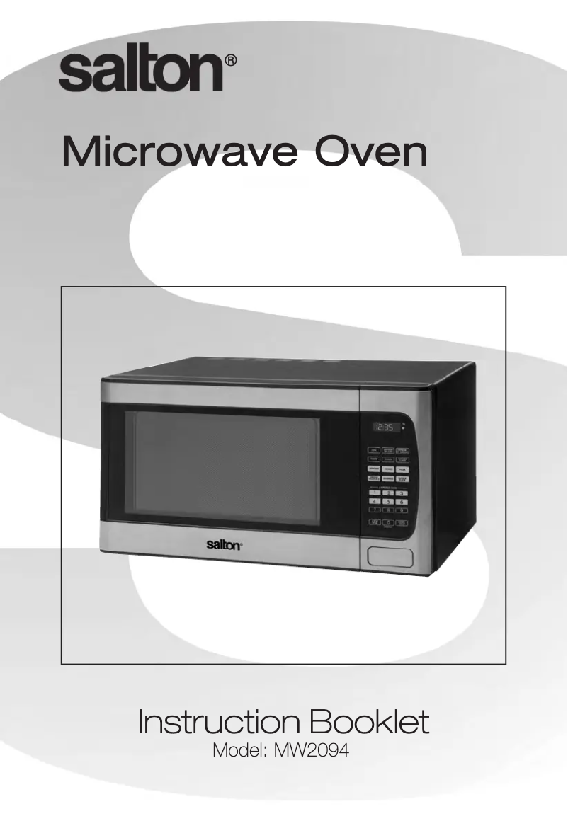 Page 1 de la notice Manuel utilisateur Salton MW2094