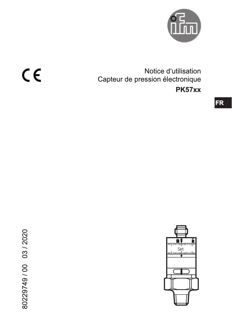 Page n°1 - Manuel utilisateur IFM PK5722