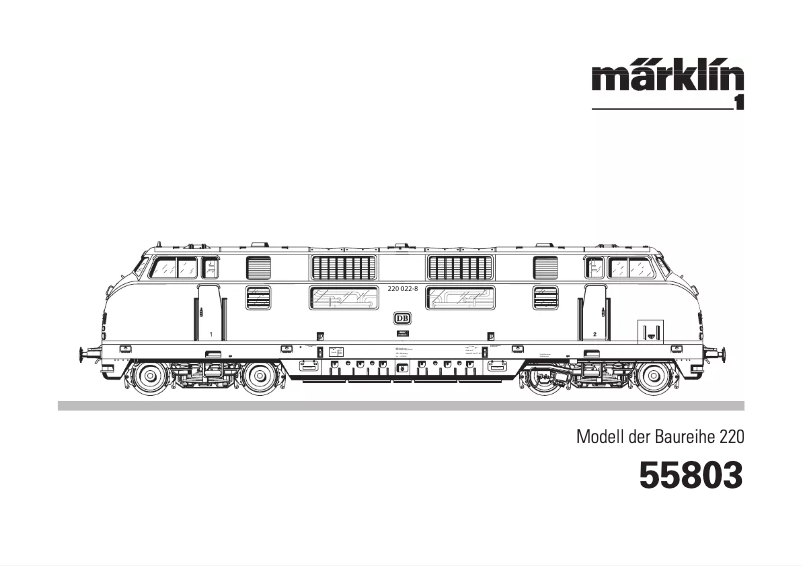 Page 1 de la notice Manuel utilisateur Märklin 55803 BR 220 DB Diesel